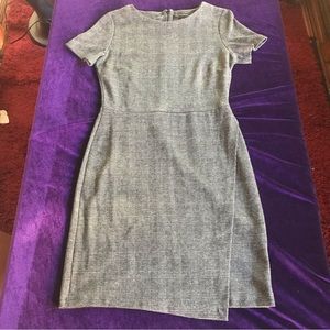 banana republic gray plaid dress 8
